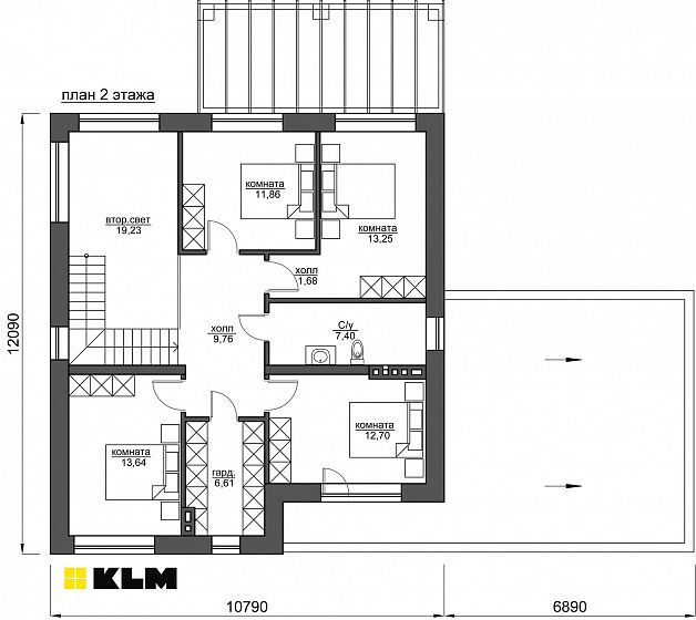 Проект кирпичного дома КЛМ 009